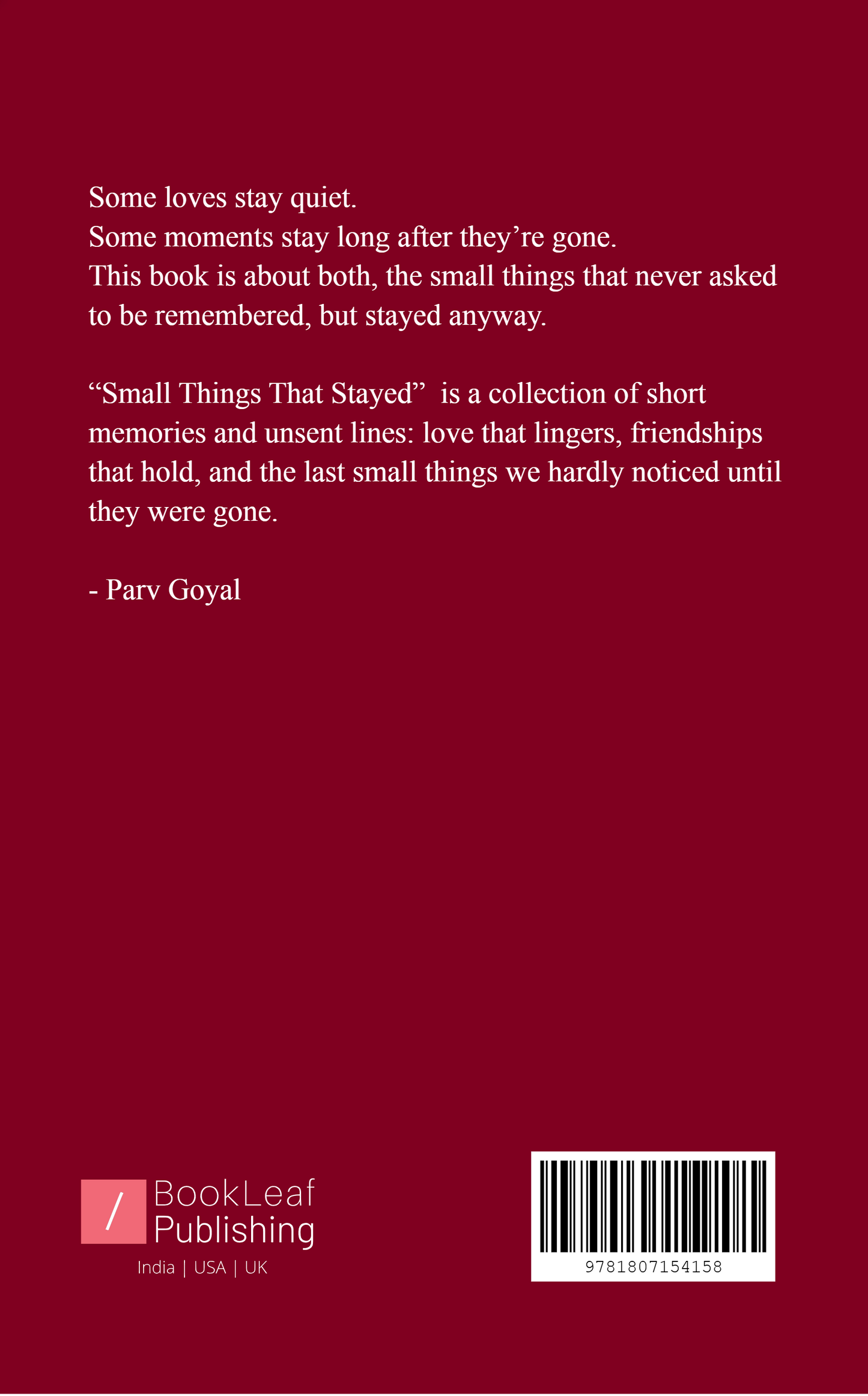 Small Things That Stayed