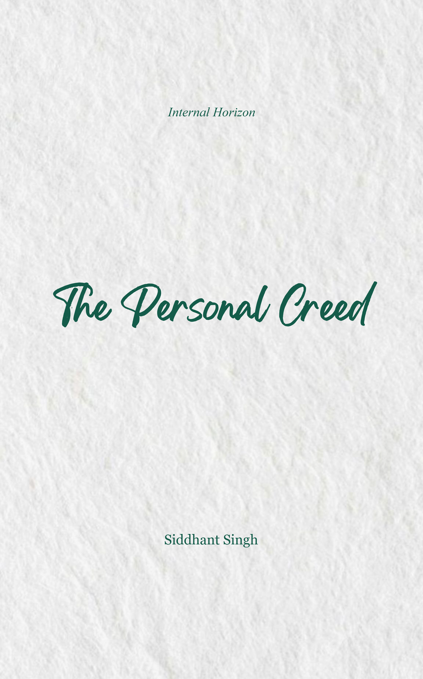 The Personal Creed
