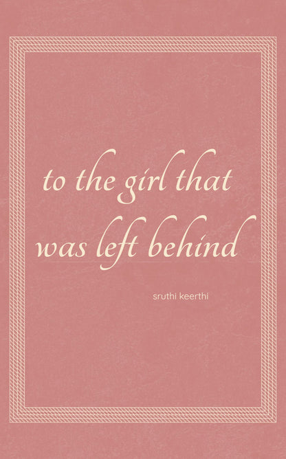 to the girl that was left behind