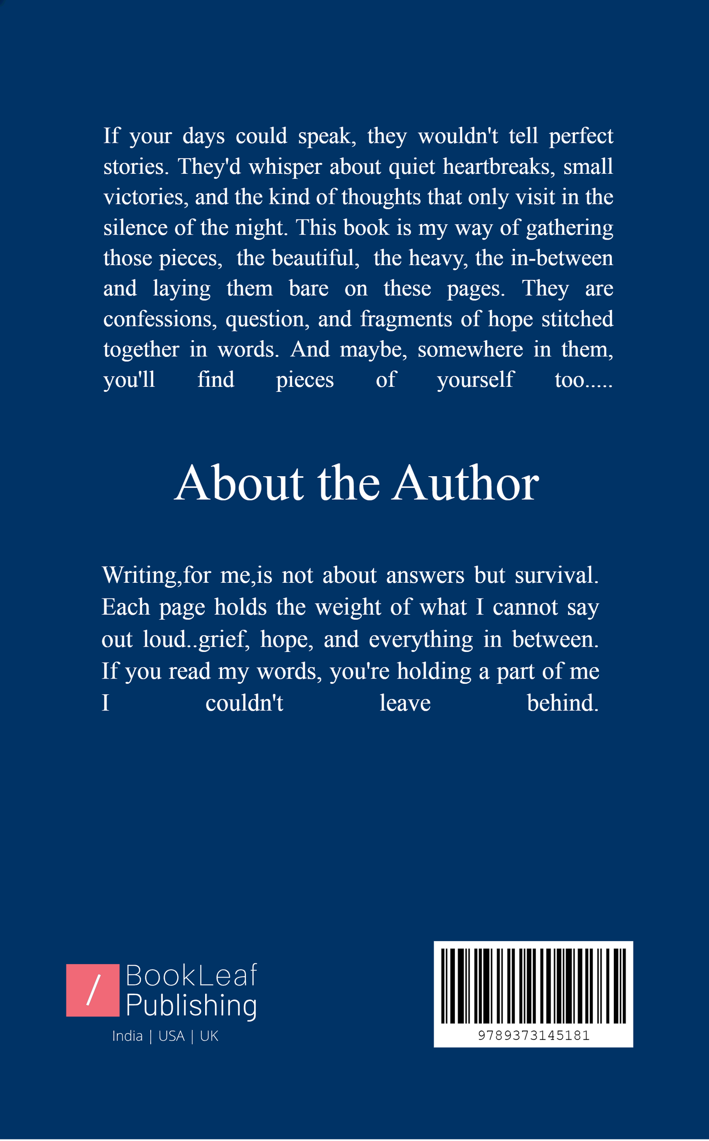 If My Days Could Speak