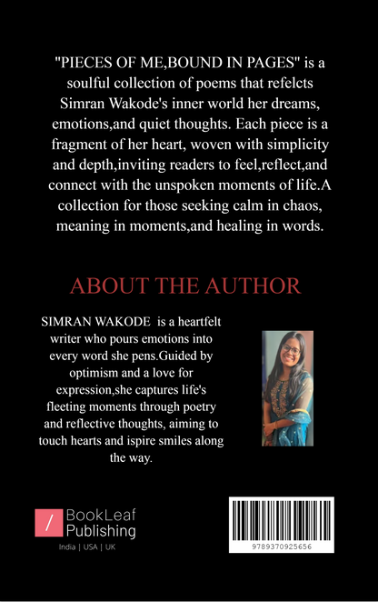 ''PIECES OF ME,BOUND IN PAGES''