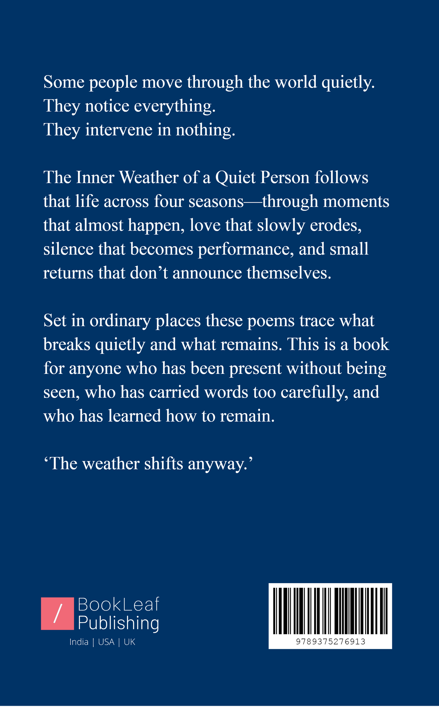 The Inner Weather of a Quiet Person