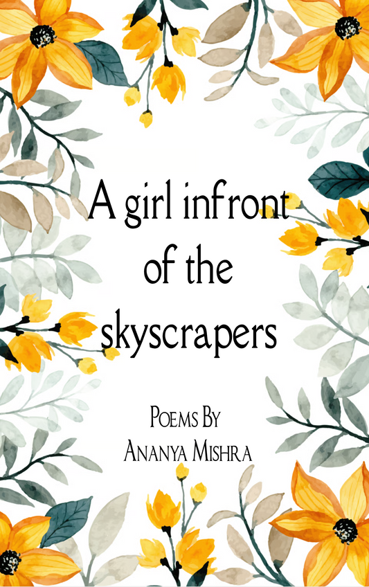 A girl in front of the skyscrapers